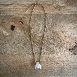 Polished quartz necklace